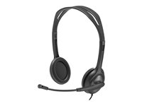 Logitech H111 - Kuuloke + mikrofoni - korvien päällä - langallinen - 3,5 mm jakkiliitin 981-001000