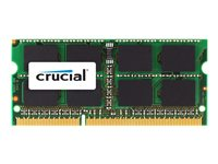Crucial - DDR3 - moduuli - 4 Gt - SO-DIMM 204-pin - 1066 MHz / PC3-8500 - CL7 - 1.5 V - puskuroimaton - non-ECC malleihin Apple iMac; Mac mini; MacBook; MacBook Pro CT4G3S1067M