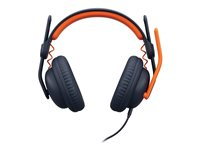 Logitech Zone Learn On-Ear Wired Headset for Learners, USB-A - Kuulokkeet mikrofonilla varustettu - korvien päällä - vaihtokuuloke - langallinen - USB-C 981-001367