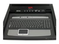 APC LCD Console - KVM-konsoli kanssa KVM-kytkin - 8 porttia - PS/2 - 17" - telineasennettava - VGA - musta - 1U malleihin P/N: AR3106SP, SMX1000C, SMX1500RM2UC, SMX1500RM2UCNC, SMX750C, SMX750CNC, SRT5KRMXLW-TW AP5808