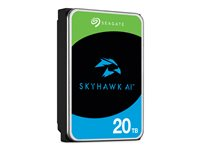 Seagate SkyHawk AI ST20000VE003 - Kiintolevyasema - 20 Tt - sisäinen - 3.5" - SATA 6Gb/s - puskuri: 512 Mt - sekä 3 vuoden Seagate Rescue Data Recovery ST20000VE003