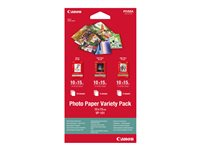 Canon Variety Pack VP-101 - 100 x 150 mm 15 arkki (arkit) valokuvapaperisarja malleihin PIXMA MG2550, MG3550, MG3650, MG5750, MG5751, MG6450, MG6850, MG7150, MG7750, MG7751 0775B078