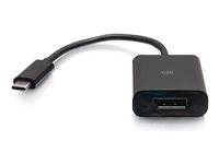 C2G USB-C to DisplayPort Adapter Converter - 4K 60Hz - Black - Näyttösovitin - 24 pin USB-C (uros) to DisplayPort (naaras) - Thunderbolt 3 / Thunderbolt 4 - tuki 4K / 60 Hz - musta C2G26933