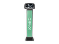 Compulocks iPad Air 10.9" Space Enclosure Brandable Floor Stand - Teline malleihin tabletti - lukittava - korkealaatuinen alumiini - musta -näytön koko: 10.9" -kiinnitysliitäntä: 100 x 100 mm - lattialla seisova, lattiaan asennettava malleihin Apple 10.9-inch iPad Air (4. sukupolvi, 5th generation) 140B109IPDSB