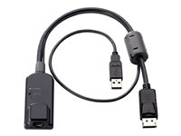 HPE KVM Console USB/DisplayPort Interface Adapter - Video- / USB-sovitin - RJ-45 (naaras) to USB, DisplayPort (uros) AF654A