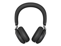 Jabra Evolve2 75 - Kuulokkeet + mikrofoni - korvien päällä - Bluetooth - langaton - aktiivinen melunpoisto - USB-C - melua vaimentava - musta - sekä latausalusta - sertifioitu Microsoft Teamsille 27599-999-889