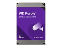 WD Purple WD64PURZ - Kiintolevyasema - 6 Tt - valvonta - sisäinen - 3.5" - SATA 6Gb/s - 5400 kierrosta/min - puskuri: 256 Mt WD64PURZ