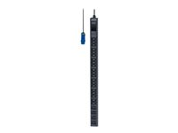 APC Easy Basic Rack PDU EPDU1116B - Virranjakeluyksikkö (telineasennettava) - Vaihtovirta 200/208/230 V - 3680 VA - tulo: IEC 60309 2P+E - lähtöliittimet: 24 (20 x IEC 60320 C13, 4 x IEC 60320 C19) - 0U - 3 m johto - musta malleihin P/N: AR9300SP, AR9300SP-R, AR9307SP, AR9307SP-R, SMC1000I-2UC, SMC1000IC, SMC1500I-2UC EPDU1116B