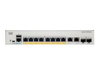 Cisco Catalyst 1000-8P-E-2G-L - Kytkin - Hallinnoitu - 4 x 10/100/1000 (PoE+) + 4 x 10/100/1000 + 2 x combo Gigabit SFP (uplink) - telineeseen asennettava - PoE+ (67 W) C1000-8P-E-2G-L