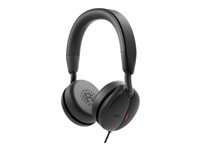 Dell Pro Wired ANC Headset WH5024 - Kuuloke + mikrofoni - korvien päällä - langallinen - aktiivinen melunpoisto - USB-C - Zoom-sertifioitu, sertifioitu Microsoft Teamsille WH5024-DWW