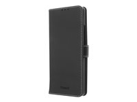 Insmat - Läppäkansi matkapuhelimelle - aito nahka, polykarbonaatti, kartonki + paperi + alumiinifolio, puuvillaompeleet - musta malleihin Samsung Galaxy S10 Lite 650-2835