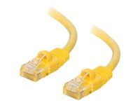 C2G Cat5e Booted Unshielded (UTP) Network Patch Cable - Kytkentäkaapeli - RJ-45 (uros) to RJ-45 (uros) - 1.5 m - UTP - CAT 5e - valettu, piikitön, säikeinen - keltainen 83242