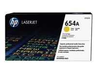 HP 654A - Keltainen - alkuperäinen - LaserJet - väriainekasetti (CF332A) malleihin Color LaserJet Enterprise M651dn, M651n, M651xh; Color LaserJet Managed M651dnm, M651xhm CF332A