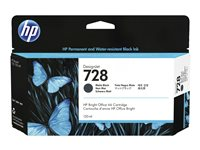 HP 728 - 130 ml - mattamusta - alkuperäinen - DesignJet - mustepatruuna malleihin DesignJet T730, T830 3WX25A