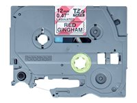 Brother TZe-MPRG31 - Musta ja punainen ruutukuvio (gingham) - Rulla (1,2 cm x 4 m) 1 kasetti(a) laminaattinauha malleihin Brother PT-H110; P-Touch PT-H105, H110; P-Touch Cube PT-P300; P-Touch Embellish PT-D215 TZEMPRG31