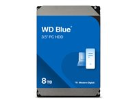 WD Blue WD80EAAZ - Kiintolevyasema - 8 Tt - sisäinen - 3.5" - SATA 6Gb/s - 5640 kierrosta/min - puskuri: 256 Mt WD80EAAZ
