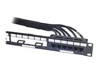 APC Data Distribution Cable - Verkkokaapeli - TAA-yhteensopiva - RJ-45 (naaras) to RJ-45 (naaras) - 7 m - UTP - CAT 6 - musta DDCC6-023