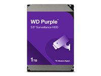 WD Purple WD10PURZ - Kiintolevyasema - 1 Tt - sisäinen - 3.5" - SATA 6Gb/s - 5400 kierrosta/min - puskuri: 64 Mt WD10PURZ