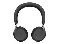 Jabra Evolve2 75 - Kuulokkeet + mikrofoni - korvien päällä - Bluetooth - langaton - aktiivinen melunpoisto - USB-C - melua vaimentava - musta - optimoitu UC:lle 27599-989-899