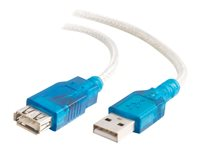 C2G USB Active Extension Cable - USB-jatkojohto - USB (uros) to USB (naaras) - USB 2.0 - 5 m - aktiivinen - beige 81665