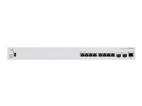 Cisco Business 350 Series CBS350-8XT - Kytkin - L3 - Hallinnoitu - 6 x 10GBase-T + 2 x combo 10 Gigabit SFP+/RJ-45 - telineeseen asennettava CBS350-8XT-EU