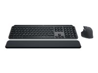 Logitech MX Keys S Combo - Näppäimistö- ja hiiri -pakkaus - taustavalaisu - langaton - Bluetooth LE - AZERTY - ranskalainen - näppäinkytkin: saksi-avain - grafiitti - sekä Palm Rest 920-011607