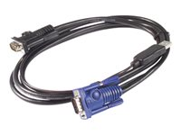 APC - Näppäimistö / video / hiiri (KVM) kaapeli - USB, HD-15 (VGA) to HD-15 (VGA) - 1.83 m malleihin P/N: AP5201, AP5202, AP5808, AP5816, KVM1116R AP5253
