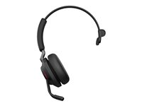 Jabra Evolve2 65 MS Mono - Kuulokkeet + mikrofoni - korvien päällä - muunneltava - Bluetooth - langaton - USB-C - melua vaimentava - musta - sertifioitu Microsoft Teamsille 26599-899-899