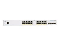 Cisco Business 250 Series CBS250-24FP-4G - Kytkin - L3 - smart - 24 x 10/100/1000 (PoE+) + 4 x Gigabit SFP - telineeseen asennettava - PoE+ (370 W) CBS250-24FP-4G-EU