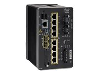 Cisco Catalyst IE3200 Rugged Series - Network Essentials - kytkin - Hallinnoitu - 8 x 10/100/1000 + 2 x Gigabit SFP - DIN-kiskoon kiinnitettävä - DC power IE-3200-8T2S-E