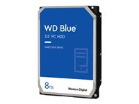 WD Blue WD80EAZZ - Kiintolevyasema - 8 Tt - sisäinen - 3.5" - SATA 6Gb/s - 5640 kierrosta/min - puskuri: 128 Mt WD80EAZZ