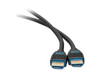 C2G 18in 4K HDMI Cable - Performance Series Cable - Ultra Flexible - M/M - High Speed - HDMI-kaapeli - HDMI uros to HDMI uros - 50 cm - musta C2G10374