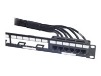 APC Data Distribution Cable - Verkon kaapeli - TAA-yhdenmukainen - RJ-45 (naaras) to RJ-45 (naaras) - 13.7 m - UTP - CAT 6 - musta DDCC6-045