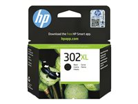 HP 302XL - 8.5 ml - Tuottoisa - musta - alkuperäinen - mustepatruuna malleihin Deskjet 1110, 21XX, 36XX; ENVY 45XX; Officejet 38XX, 46XX, 52XX F6U68AE#301