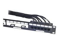 APC Data Distribution Cable - Verkkokaapeli - TAA-yhteensopiva - RJ-45 (naaras) to RJ-45 (naaras) - 4 m - UTP - CAT 6 - musta DDCC6-013