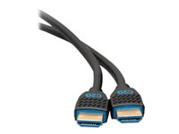 C2G 2ft 4K HDMI Cable - Performance Series Cable - Ultra Flexible - M/M - High Speed - HDMI-kaapeli - HDMI uros to HDMI uros - 60 cm - musta C2G10375
