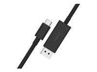 Belkin CONNECT - Sovitinkaapeli - 24 pin USB-C (uros) to DisplayPort (uros) - DisplayPort 1.4 - 2 m - 4K-tuki, 8K tuki - musta AVC014BT2MBK