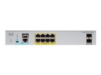 Cisco Catalyst 2960CX-8PC-L - Kytkin - Hallinnoitu - 8 x 10/100/1000 (PoE+) + 2 x SFP + 2 x 10/100/1000 - työpöytä, telineeseen asennettava, DIN-kiskoon kiinnitettävä, seinään asennettava - PoE+ (124 W) WS-C2960CX-8PC-L