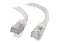 C2G Cat6a Booted Shielded (STP) Network Patch Cable - Kytkentäkaapeli - RJ-45 (uros) to RJ-45 (uros) - 2 m - STP - CAT 6a - valettu, piikitön, säikeinen - valkoinen 89937