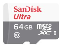 SanDisk Ultra - Flash-muistikortti - 64 Gt - Class 10 - microSDXC UHS-I SDSQUNR-064G-GN3MN