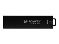 IronKey D300S - USB Flash-asema - salattu - 8 Gt - USB 3.1 Gen 1 - FIPS 140-2 Level 3 - TAA-yhteensopiva IKD300S/8GB