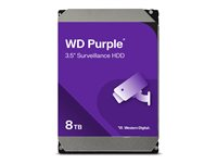 WD Purple WD85PURZ - Kiintolevyasema - 8 Tt - sisäinen - 3.5" - SATA 6Gb/s - 5640 kierrosta/min - puskuri: 256 Mt WD85PURZ
