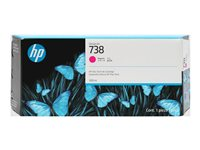 HP 738 - 300 ml - magenta - alkuperäinen - DesignJet - mustepatruuna malleihin DesignJet T950 676M7A