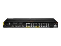 HPE Aruba 4100i - Kytkin - 20 x 10/100/1000 (PoE Class 4) + 4 x 10/100/1000 (PoE Class 6) + 4 x SFP+ - telineeseen asennettava - PoE Class 4 / PoE Class 6 JL818A#ABB