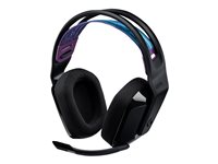 Logitech G G535 LIGHTSPEED Wireless Gaming Headset - Kuuloke + mikrofoni - täysi koko - LIGHTSPEED - langaton - musta - Discord-sertifioitu 981-000972