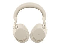 Jabra Evolve2 85 MS Stereo - Kuulokkeet + mikrofoni - täysikokoinen - Bluetooth - langaton, langallinen - aktiivinen melunpoisto - 3,5 mm jakkiliitin - melua vaimentava - beige - sertifioitu Microsoft Teamsille 28599-999-998