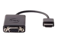 Dell - Näyttösovitin - HDMI uros to HD-15 (VGA) naaras - musta malleihin Chromebook 3110 2-in-1, 31XX; Latitude 54XX, 74XX; OptiPlex 30XX, 70XX; Precision 32XX DAUBNBC084