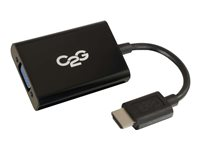 C2G HDMI to VGA + Audio Adapter - HDMI to VGA + Audio Converter - 1080p - Videomuunnin - HDMI - VGA - musta 41351