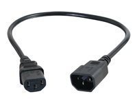 C2G Computer Power Cord Extension - Sähköjatkojohto - power IEC 60320 C13 to IEC 60320 C14 - vaihtovirta 250 V - 2 m 88503