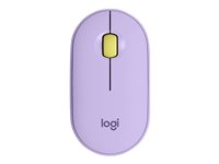 Logitech Pebble M350 - Hiiri - optinen - 3 painiketta - langaton - Bluetooth - USB johdoton vastaanotin - laventelilimonadi 910-006752